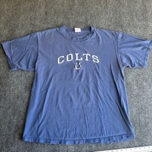 Vintage NFL Indianapolis Colts Embroidered T-Shirt Blue Mens XL 90s Sportswear